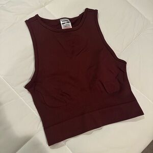 Gymshark Burgundy Compression Top